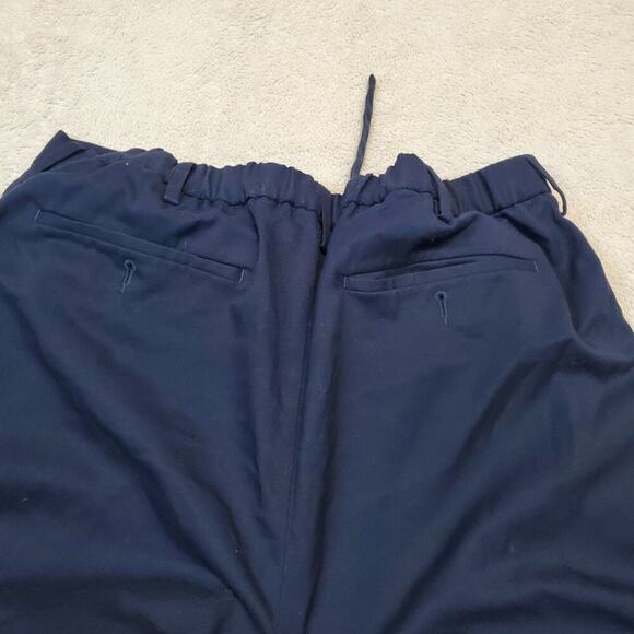 Banana Republic Navy Blue Casual Basic Straight Leg Slim Fit Drawstring Pant 38R - Picture 2 of 8